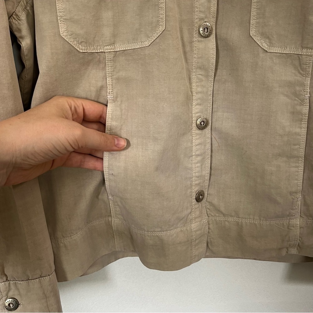 Fresh Produce Lightweight Lorlin Cotton Shirt Jacket style C210 Khaki size S - Picture 5 of 10